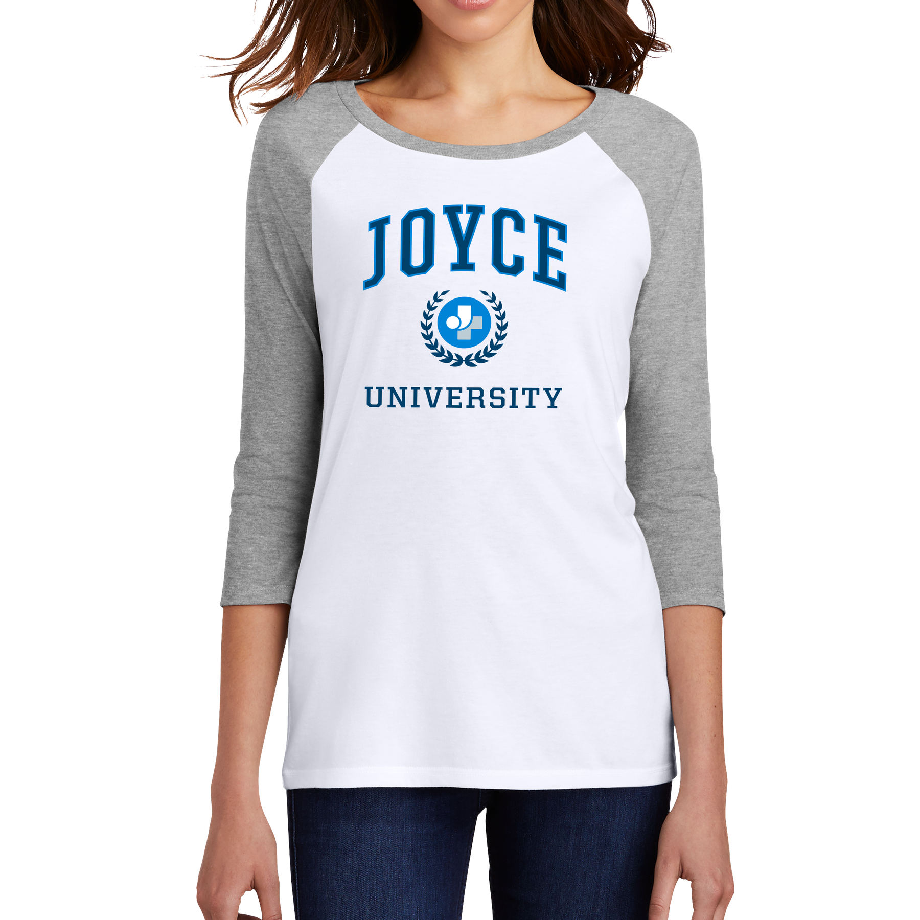 District Made® Ladies Perfect Tri® 3/4Sleeve Raglan Joyce Ivy