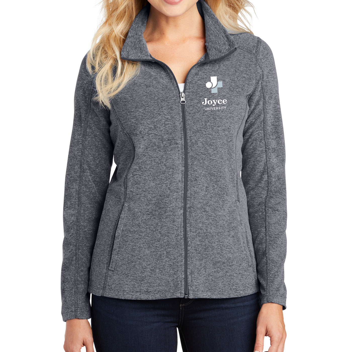 Port Authority® Ladies Heather Microfleece Full-Zip Jacket